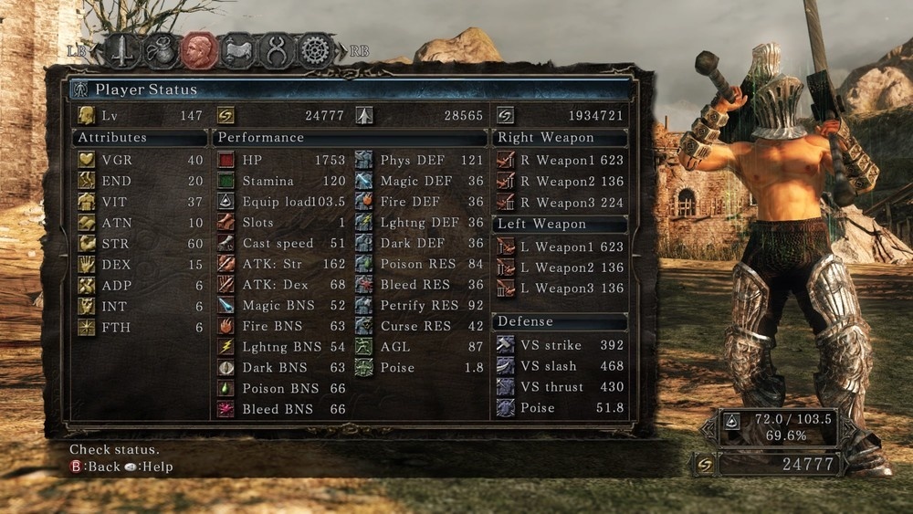 An old Dark Souls 2 build